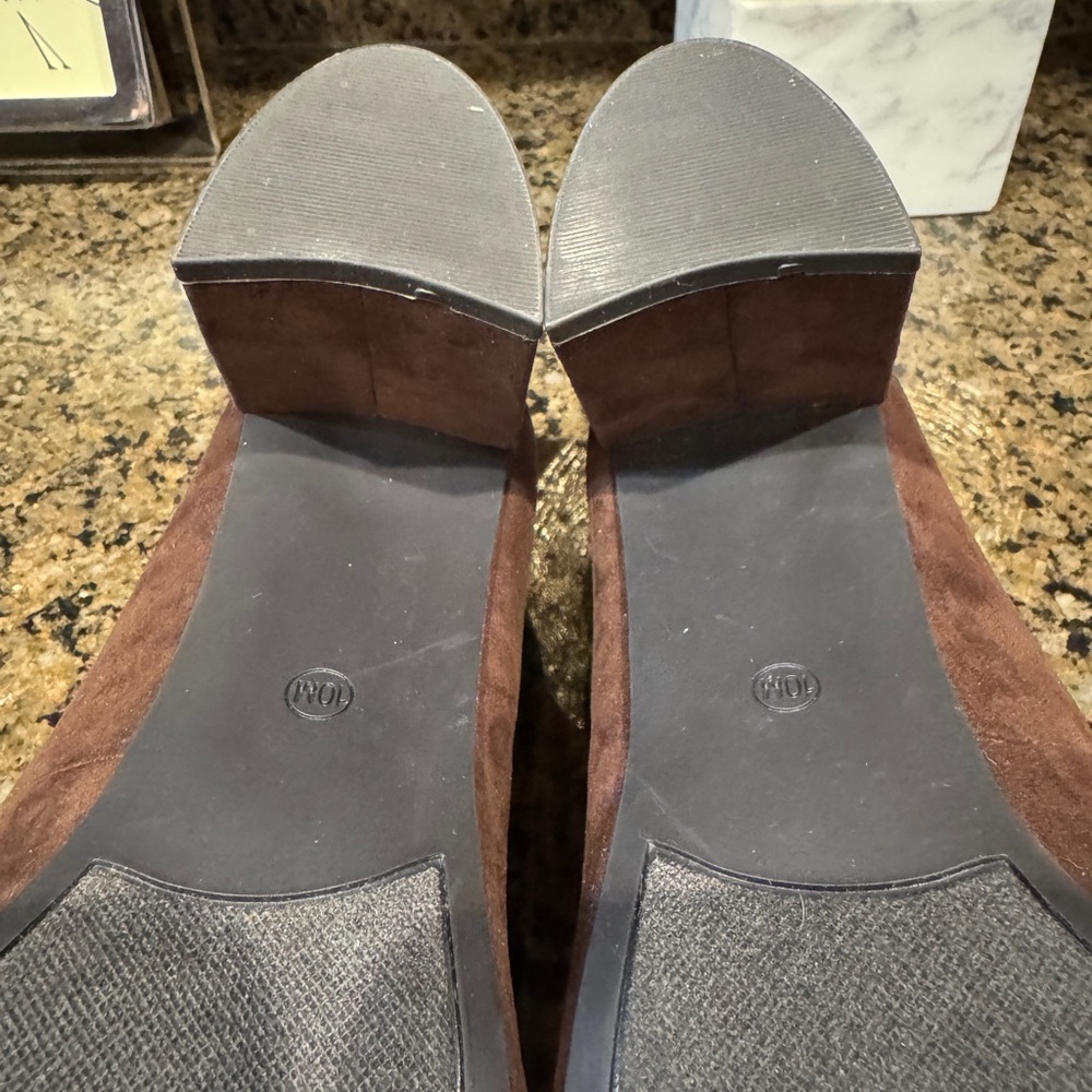 Chocolate Suede Pumps by Marc Fisher - Picture 4 of 7